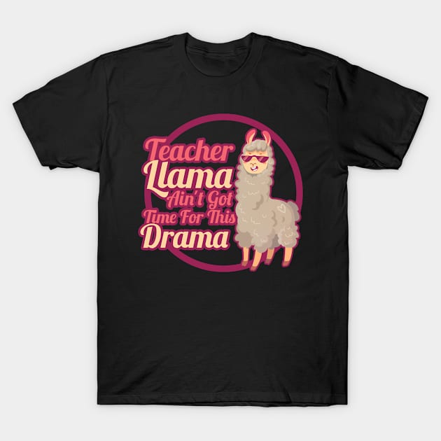 Funny Teacher Llama T-Shirt by phoxydesign